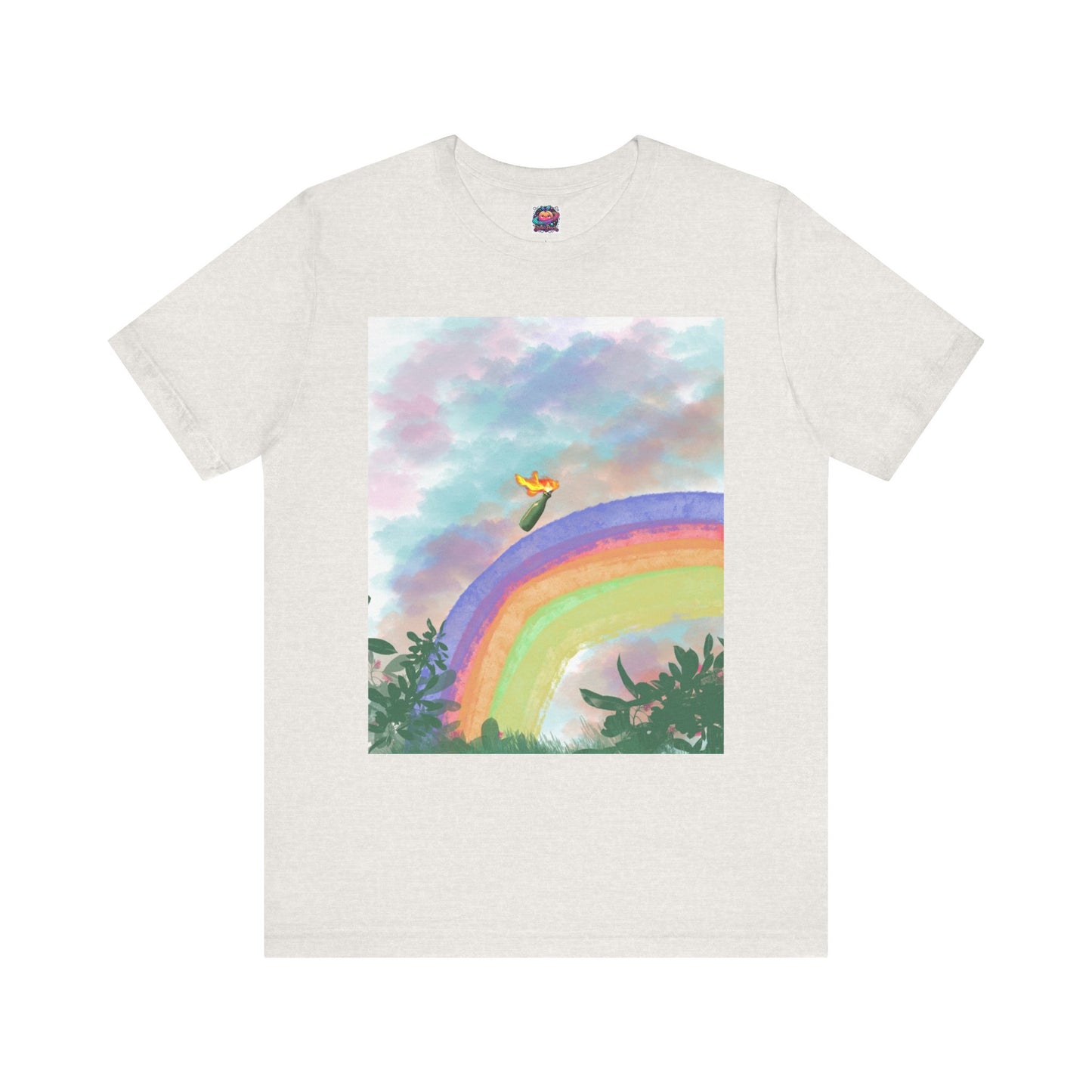 Somewhere Over The Rainbow Unisex Jersey Tee - Colorful Short Sleeve T-Shirt for Relaxed Vibes