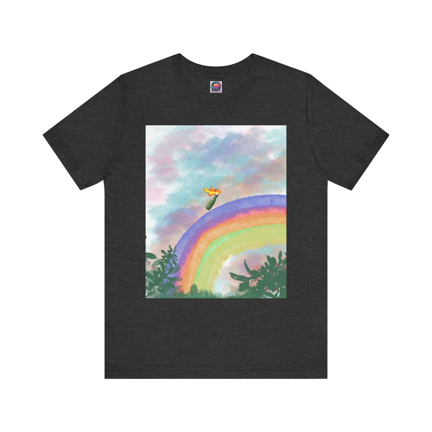 Somewhere Over The Rainbow Unisex Jersey Tee - Colorful Short Sleeve T-Shirt for Relaxed Vibes