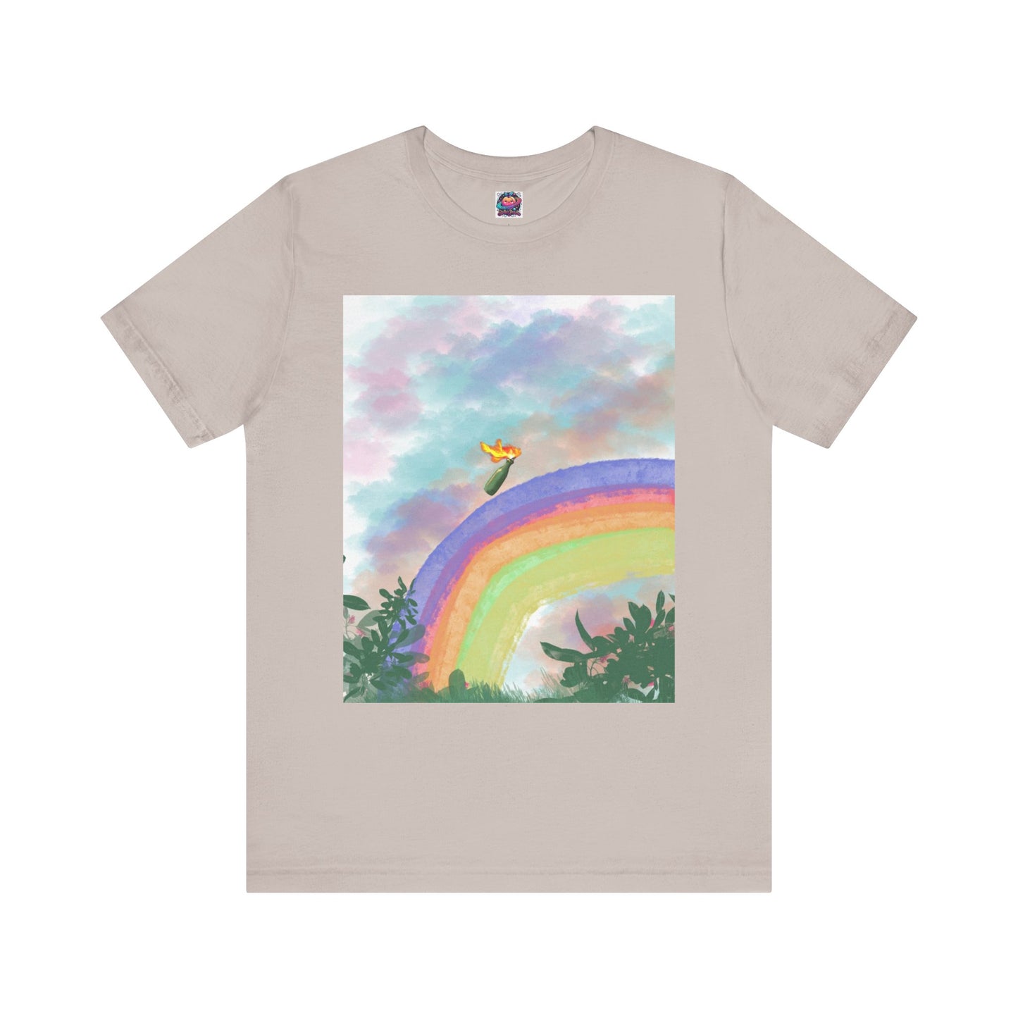 Somewhere Over The Rainbow Unisex Jersey Tee - Colorful Short Sleeve T-Shirt for Relaxed Vibes