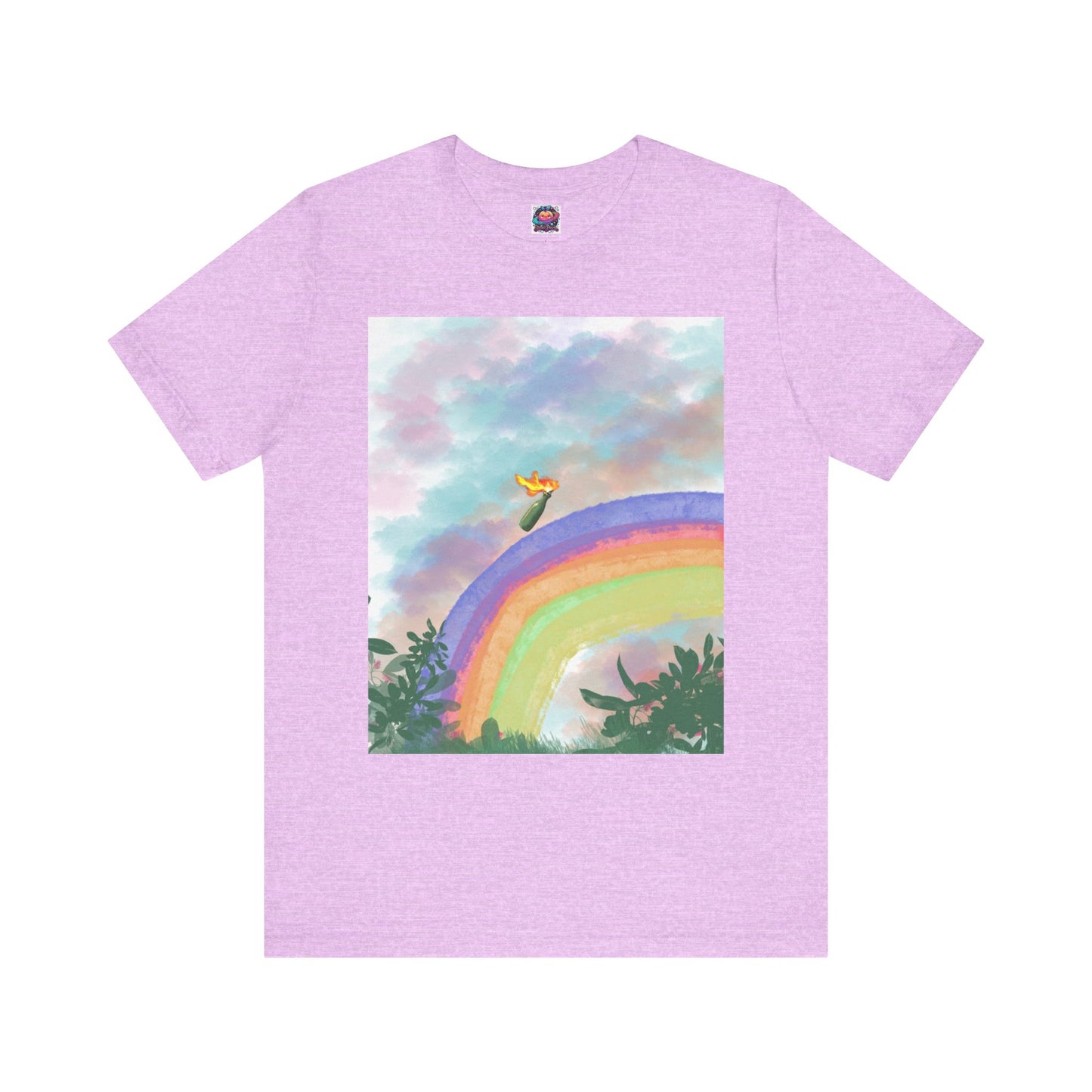 Somewhere Over The Rainbow Unisex Jersey Tee - Colorful Short Sleeve T-Shirt for Relaxed Vibes