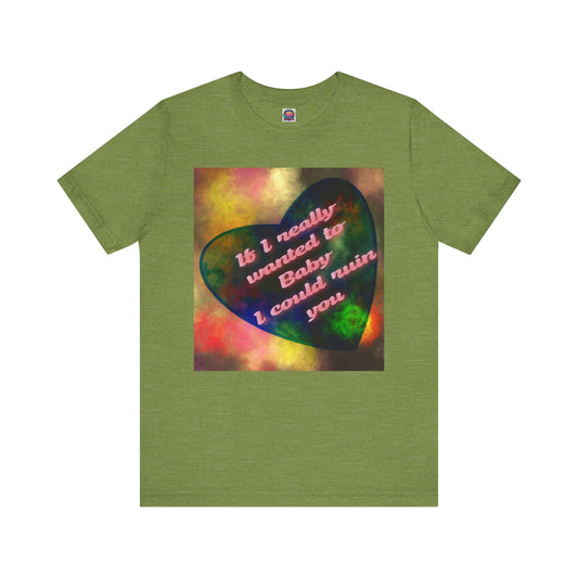 Retro Heart Quote Unisex Jersey Tee - Unique Gift for Couples