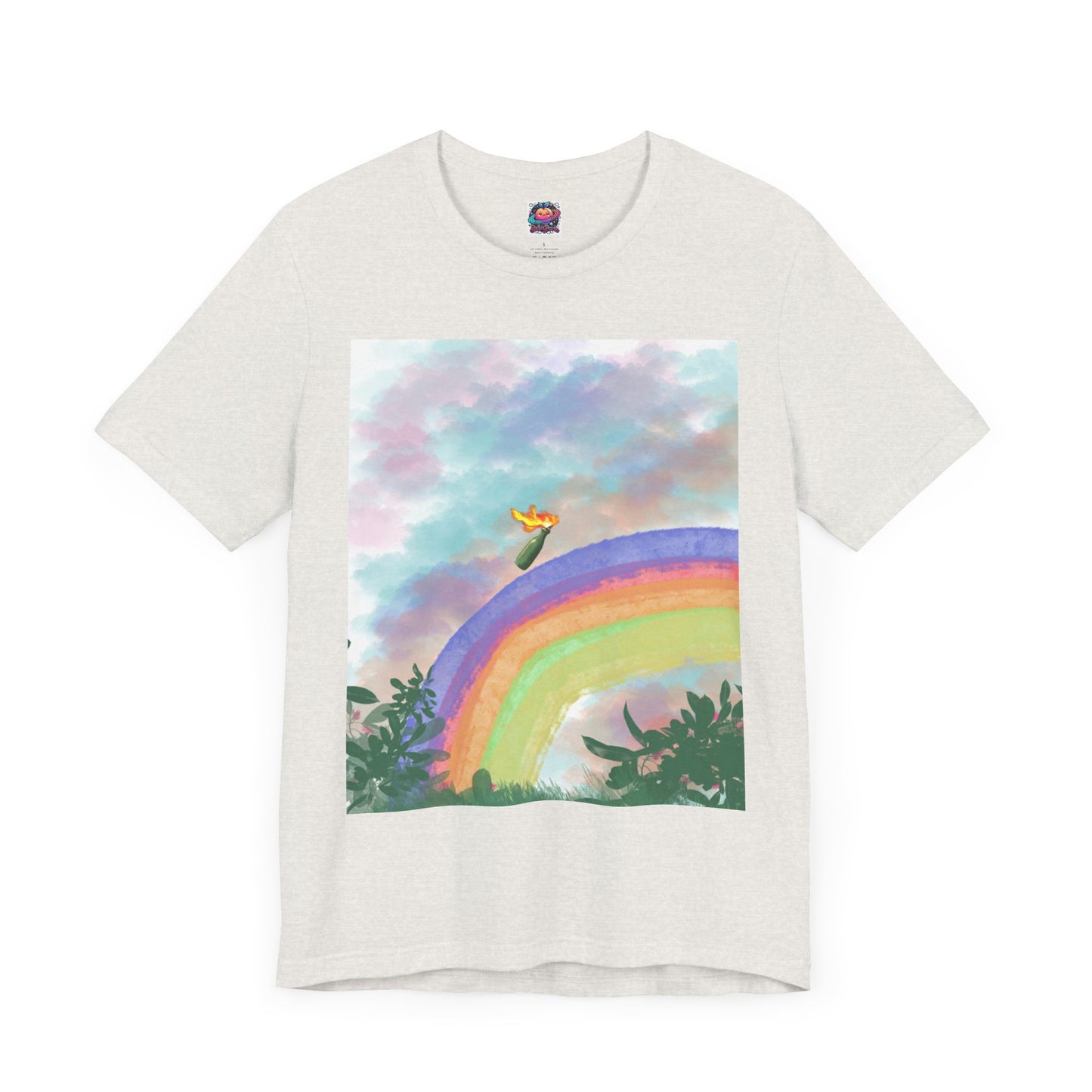 Somewhere Over The Rainbow Unisex Jersey Tee - Colorful Short Sleeve T-Shirt for Relaxed Vibes