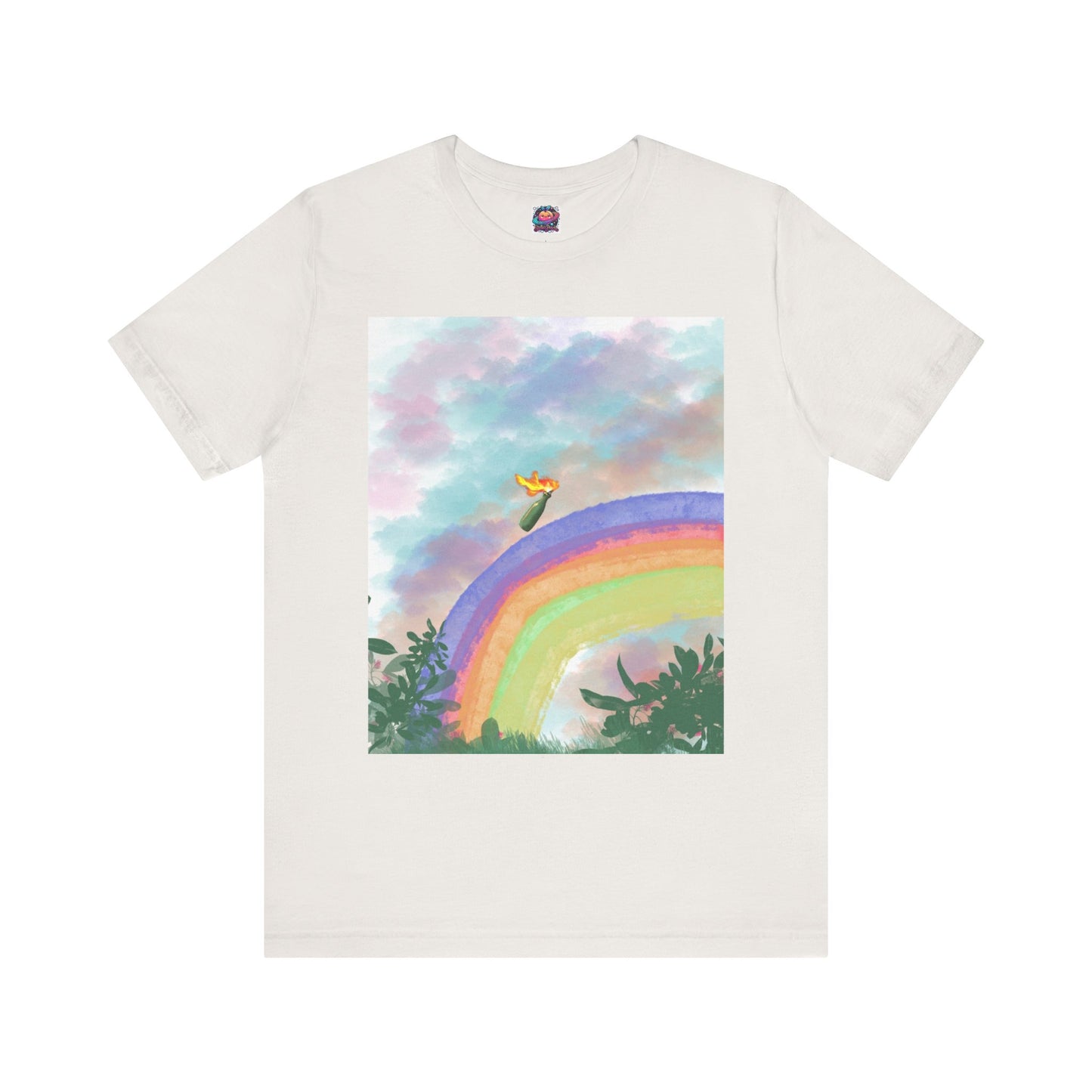 Somewhere Over The Rainbow Unisex Jersey Tee - Colorful Short Sleeve T-Shirt for Relaxed Vibes