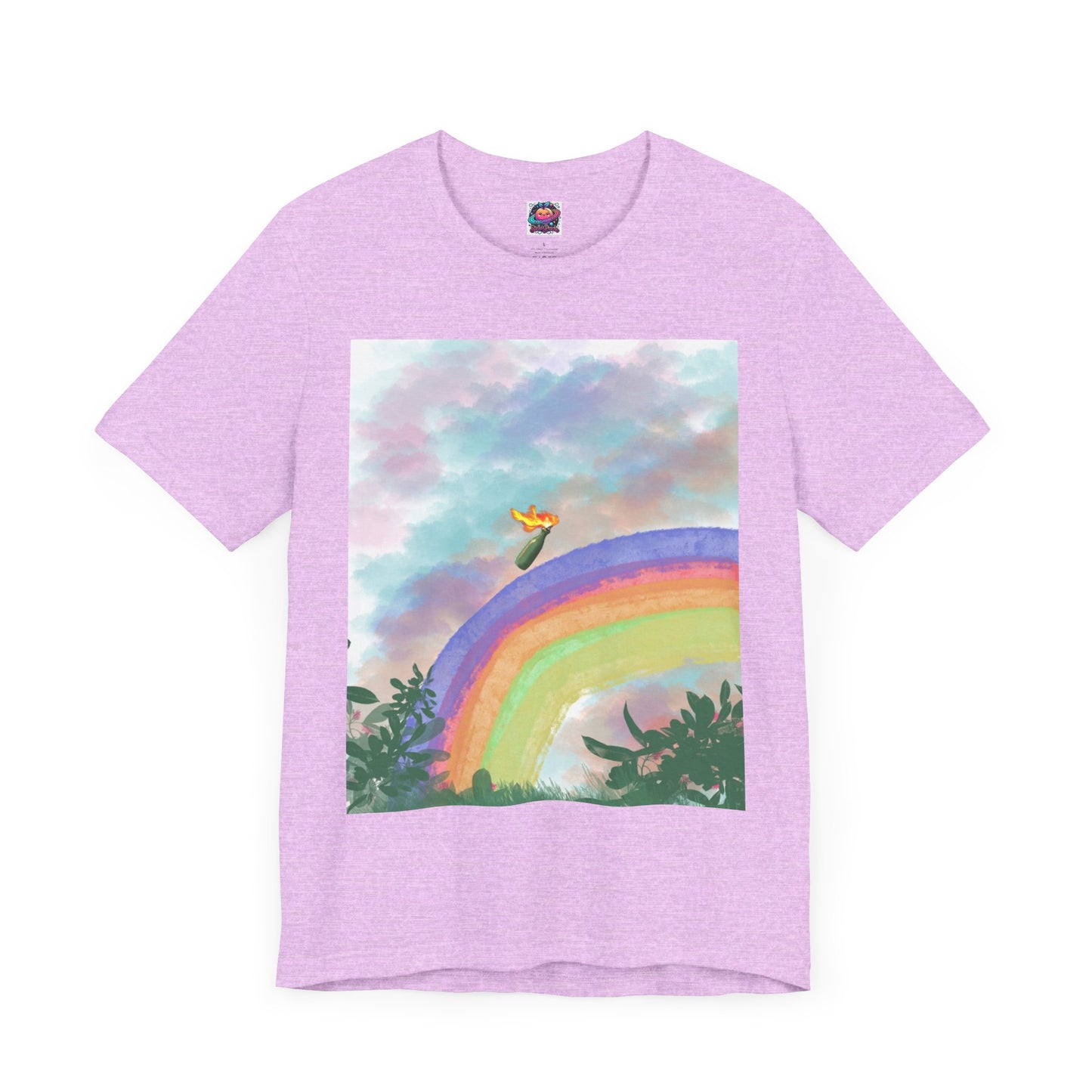 Somewhere Over The Rainbow Unisex Jersey Tee - Colorful Short Sleeve T-Shirt for Relaxed Vibes