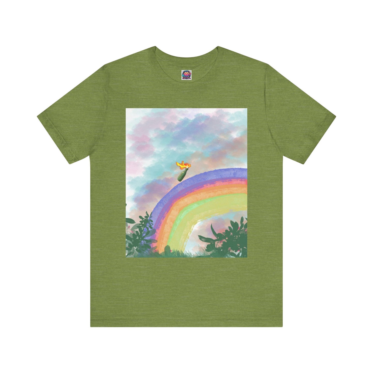 Somewhere Over The Rainbow Unisex Jersey Tee - Colorful Short Sleeve T-Shirt for Relaxed Vibes