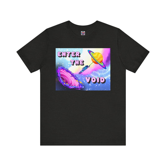 Cosmic Adventure Unisex Short Sleeve Tee - 'Enter the Void' Graphic