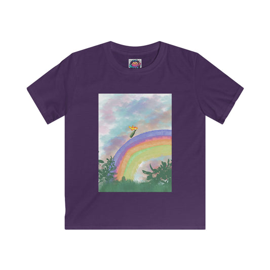 Rainbow Dreams Kids Softstyle Tee - Colorful & Fun for Every Occasion