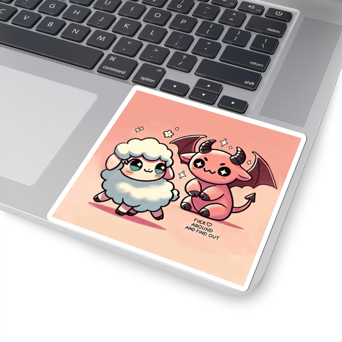 Cute Animal Kiss-Cut Stickers - 'F*ck Around and Find Out' Design