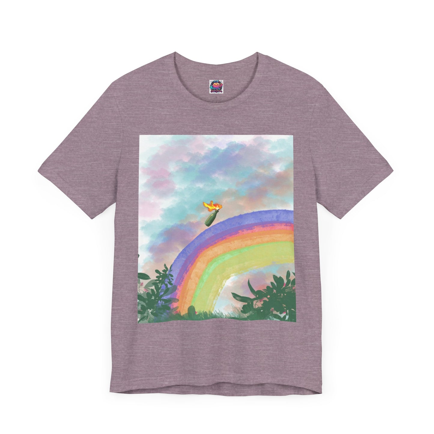 Somewhere Over The Rainbow Unisex Jersey Tee - Colorful Short Sleeve T-Shirt for Relaxed Vibes